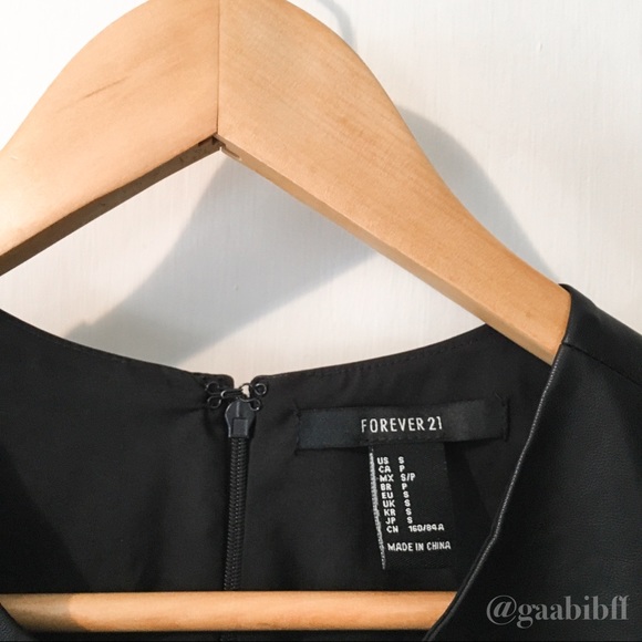 Forever 21 Faux Leather Skater Dress Grommet - Picture 8 of 8